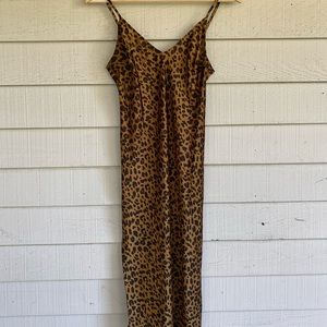 Cheetah midi slip dress